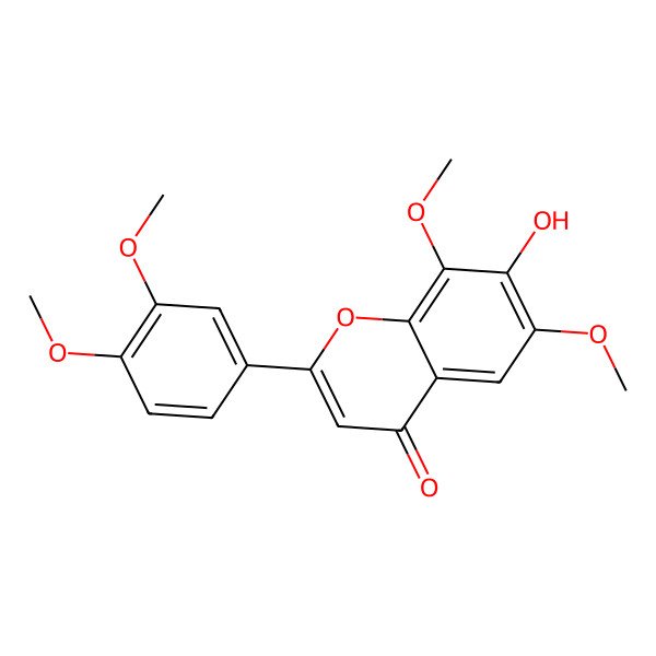 2D Structure of 2-(3,4-Dimethoxyphenyl)-7-hydroxy-6,8-dimethoxychromen-4-one 2D Structure of 2-(3,4-Dimethoxyphenyl)-7-hydroxy-6,8-dimethoxychromen-4-one