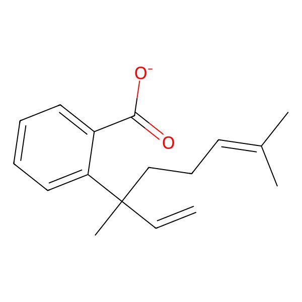 2D Structure of 2-(3,7-Dimethylocta-1,6-dien-3-yl)benzoate