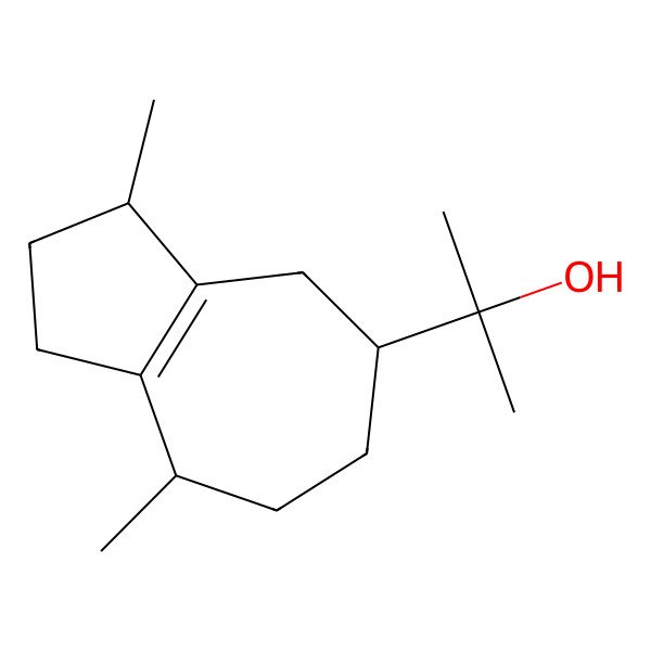 2D Structure of 2-(3,8-Dimethyl-1,2,3,4,5,6,7,8-octahydroazulen-5-yl)propan-2-ol 2D Structure of 2-(3,8-Dimethyl-1,2,3,4,5,6,7,8-octahydroazulen-5-yl)propan-2-ol