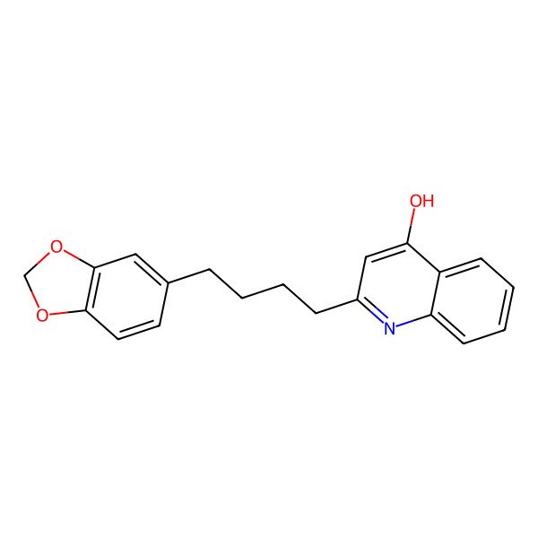 2D Structure of 2-[4-(1,3-benzodioxol-5-yl)butyl]quinolin-4-ol
