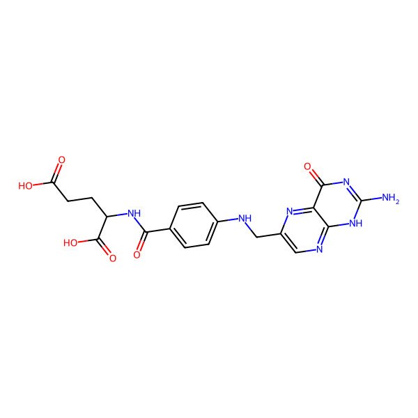 2D Structure of 2-[[4-[(2-amino-4-oxo-1H-pteridin-6-yl)methylamino]benzoyl]amino]pentanedioic acid