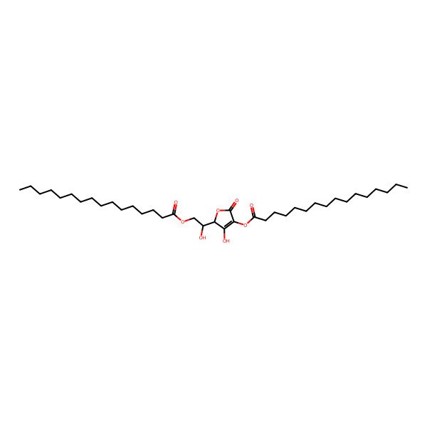 2D Structure of [2-(4-hexadecanoyloxy-3-hydroxy-5-oxo-2H-furan-2-yl)-2-hydroxyethyl] hexadecanoate