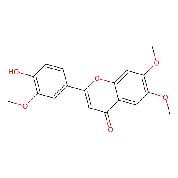2D Structure of 2-(4-Hydroxy-3-methoxyphenyl)-6,7-dimethoxychromen-4-one