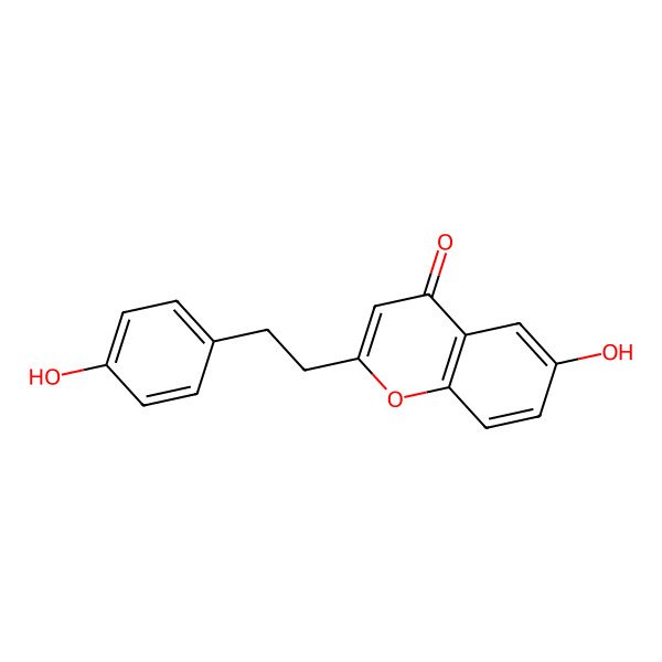 2D Structure of 6-Hydroxy-2-[2-(4-hydroxyphenyl) ethyl]chromone
