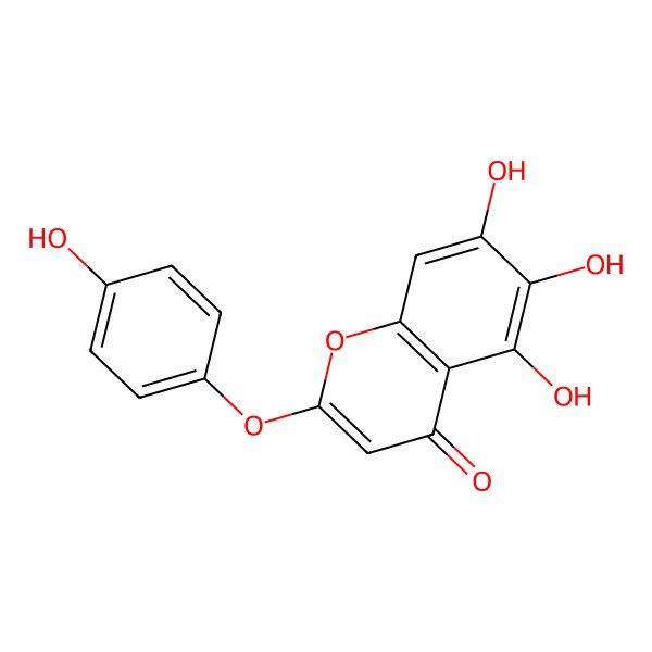 2D Structure of 5,6,7-Trihydroxy-2-(4-hydroxyphenoxy)chromen-4-one