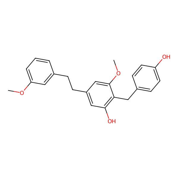 2D Structure of 5-Hydroxy-4-(p-hydroxybenzyl)-3'-3-dimethoxybibenzyl