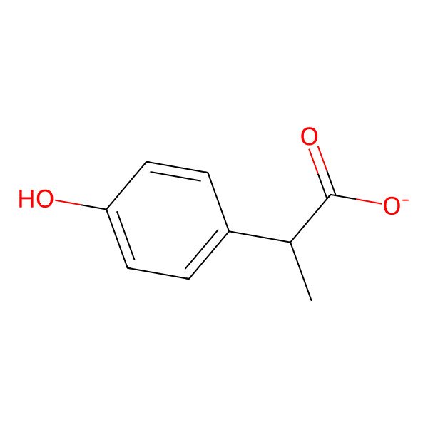 2D Structure of 2-(4-Hydroxyphenyl)propionate 2D Structure of 2-(4-Hydroxyphenyl)propionate