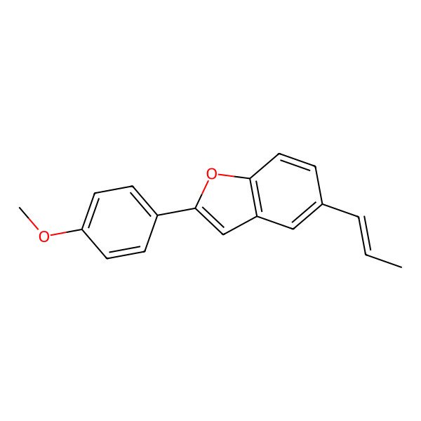 2D Structure of 2-(4-methoxyphenyl)-5-[(E)-prop-1-enyl]-1-benzofuran