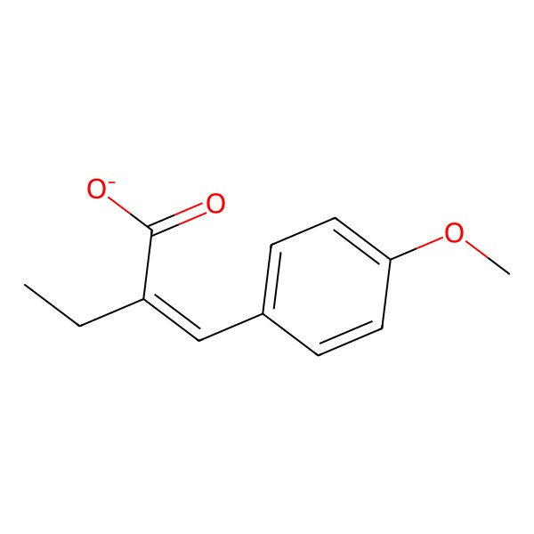 2D Structure of 2-[(4-Methoxyphenyl)methylidene]butanoate