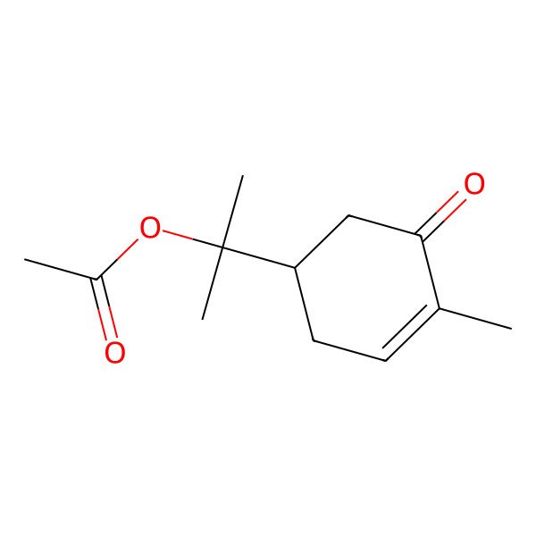 2D Structure of 2-(4-Methyl-5-oxocyclohex-3-en-1-yl)propan-2-yl acetate