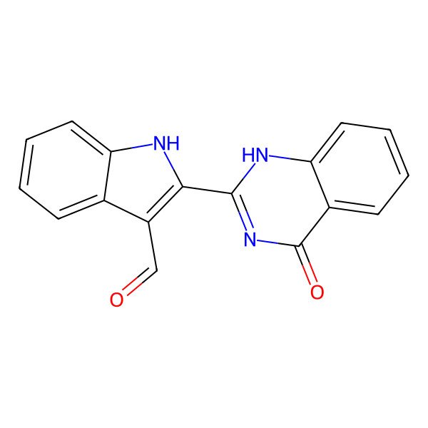 2D Structure of 2-(4-oxo-1H-quinazolin-2-yl)-1H-indole-3-carbaldehyde
