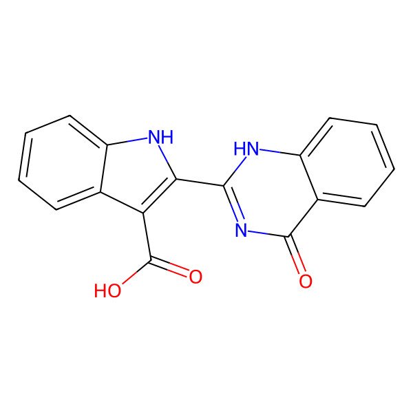 2D Structure of 2-(4-oxo-1H-quinazolin-2-yl)-1H-indole-3-carboxylic acid 2D Structure of 2-(4-oxo-1H-quinazolin-2-yl)-1H-indole-3-carboxylic acid