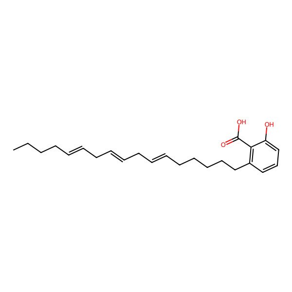 2D Structure of 2-[(6Z,9Z,12Z)-heptadeca-6,9,12-trienyl]-6-hydroxybenzoic acid