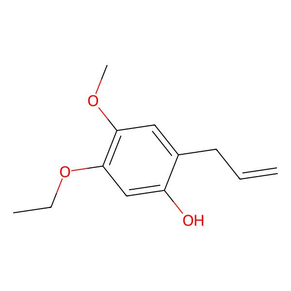 2D Structure of 2-Allyl-5-ethoxy-4-methoxyphenol