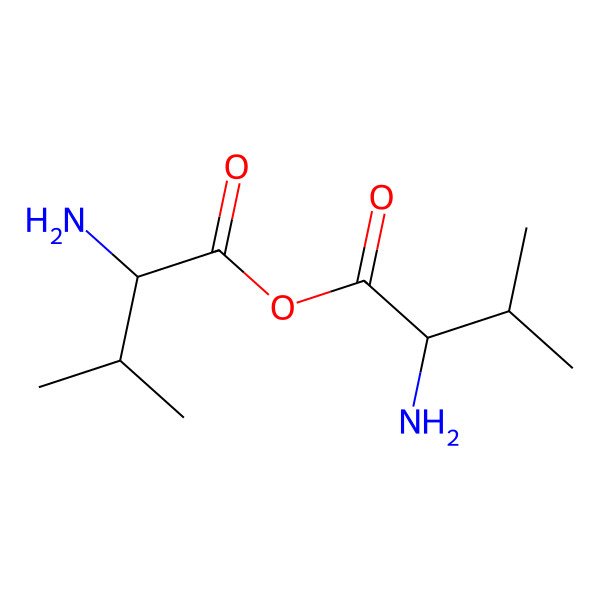 2D Structure of (2-Amino-3-methylbutanoyl) 2-amino-3-methylbutanoate