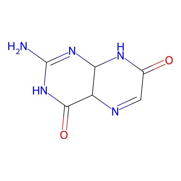 2D Structure of 2-Amino-3,4a,8,8a-tetrahydropteridine-4,7-dione