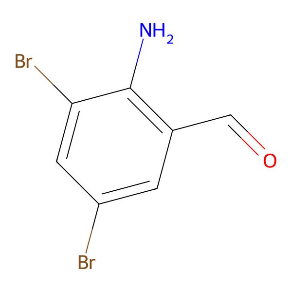 2D Structure of 2-Amino-3,5-dibromobenzaldehyde