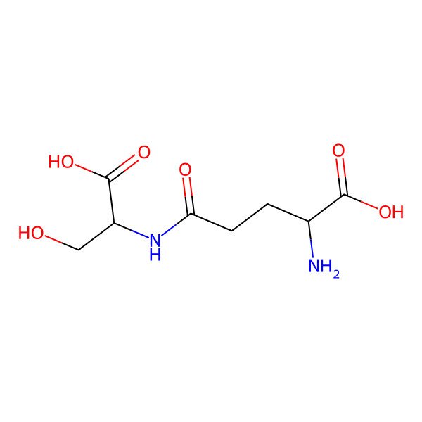 2D Structure of 2-Amino-5-[(1-carboxy-2-hydroxyethyl)amino]-5-oxopentanoic acid