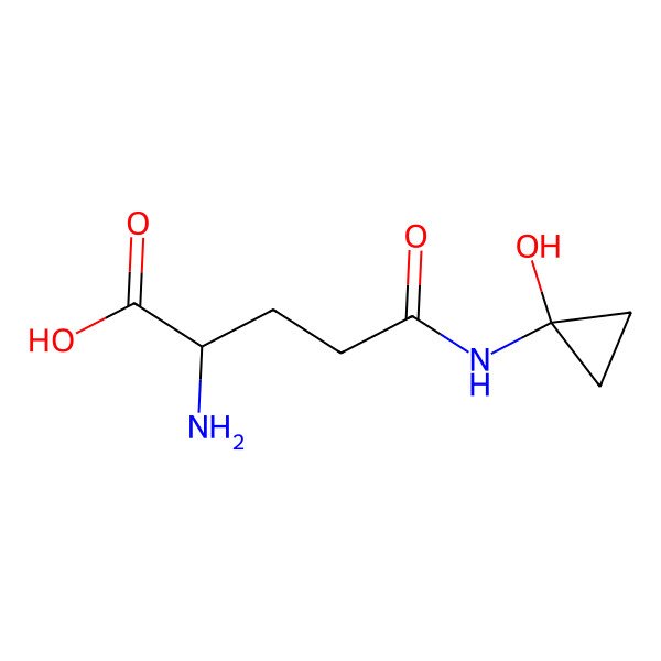 2D Structure of 2-Amino-5-[(1-hydroxycyclopropyl)amino]-5-oxopentanoic acid