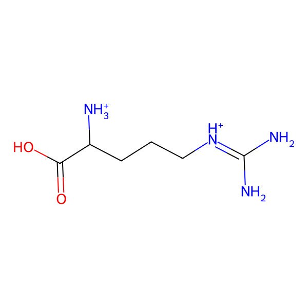 2D Structure of 2-Amino-5-guanidino-pentanoic acid