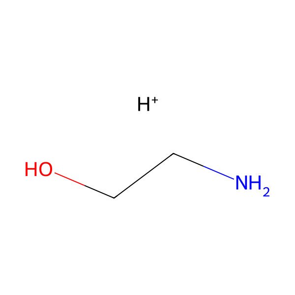 2D Structure of 2-Aminoethanol;hydron