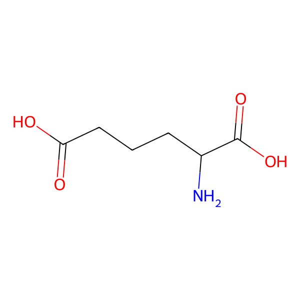 2D Structure of 2-Aminohexanedioic acid