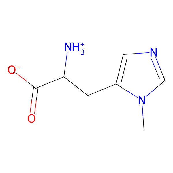 2D Structure of 2-azaniumyl-3-(1-methyl-1H-imidazol-5-yl)propanoate