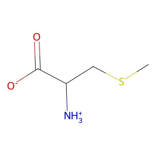 2D Structure of 2-Azaniumyl-3-methylsulfanylpropanoate
