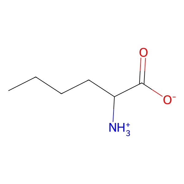 2D Structure of 2-Azaniumylhexanoate