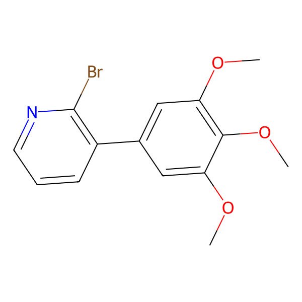 2D Structure of 2-Bromo-3-(3,4,5-trimethoxyphenyl)pyridine