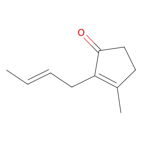 2D Structure of 2-But-2-enyl-3-methylcyclopent-2-en-1-one