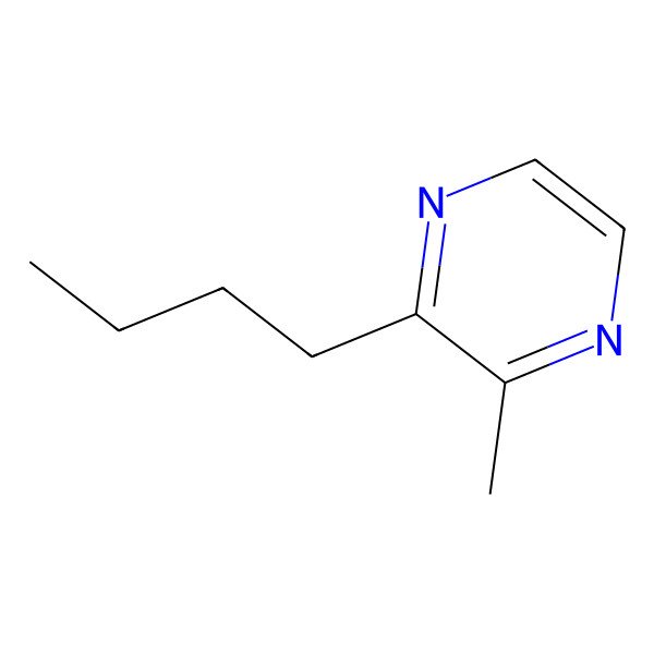 2D Structure of 2-Butyl-3-methylpyrazine