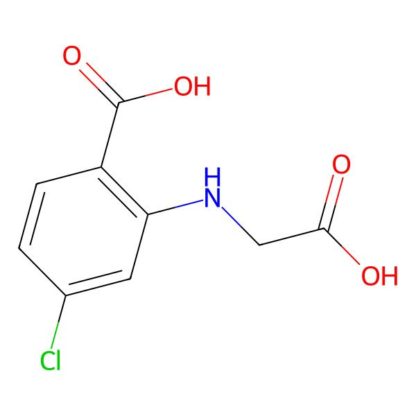 2D Structure of 2-((Carboxymethyl)amino)-4-chlorobenzoic acid