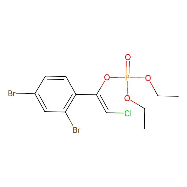 2D Structure of 2-Chloro-1-(2,4-dibromophenyl)vinyl diethyl phosphate