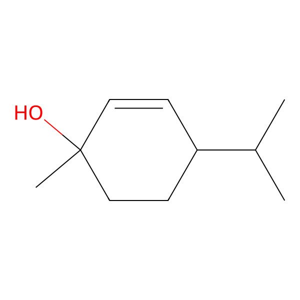 2D Structure of 2-Cyclohexen-1-ol, 1-methyl-4-(1-methylethyl)-, cis-