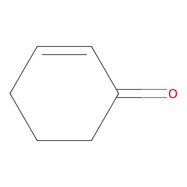 2D Structure of 2-Cyclohexen-1-one
