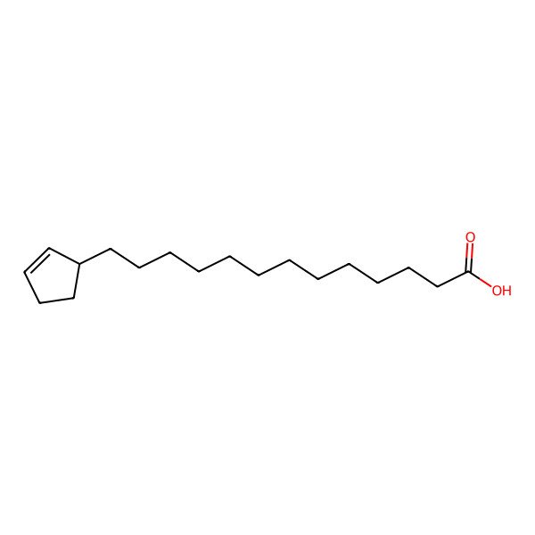 2D Structure of 2-Cyclopentene-1-tridecanoic acid, (S)-