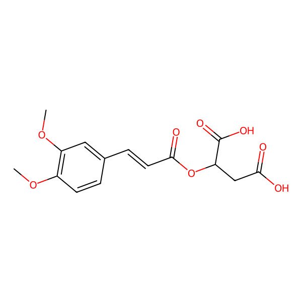 2D Structure of 2-[(E)-3-(3,4-Dimethoxyphenyl)prop-2-enoyl]oxybutanedioic acid