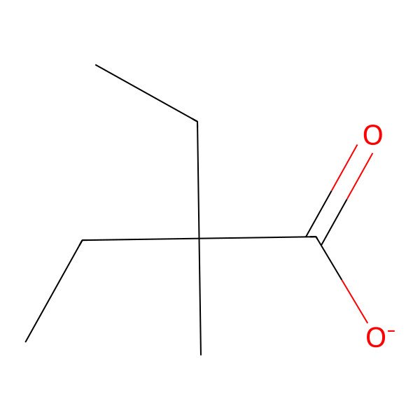 2D Structure of 2-Ethyl-2-methylbutanoate