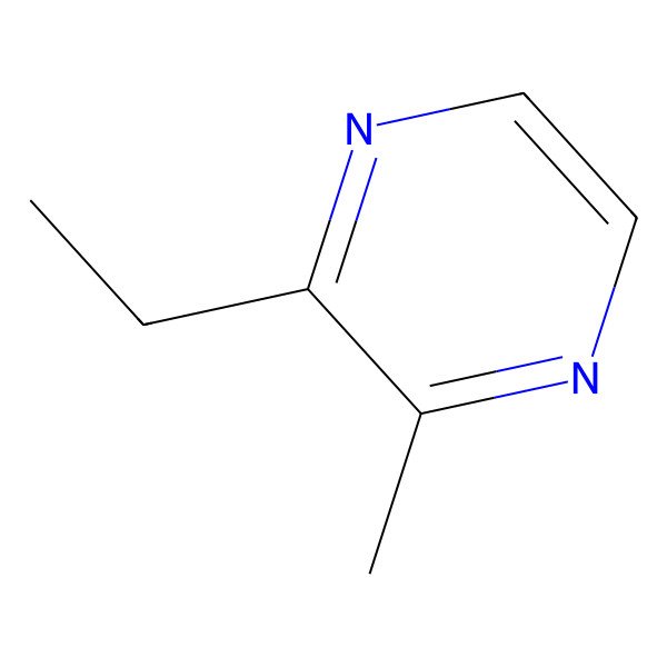 2D Structure of 2-Ethyl-3-methylpyrazine