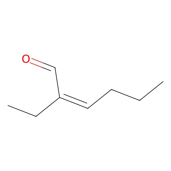 2D Structure of 2-Ethyl-3-propylacrolein, (Z)-