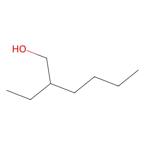 2D Structure of 2-Ethylhexan-1-ol