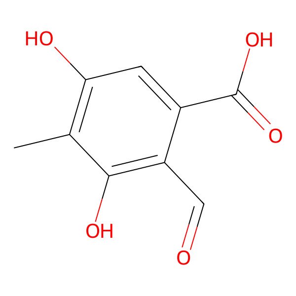 2D Structure of 2-Formyl-3,5-dihydroxy-4-methylbenzoic acid