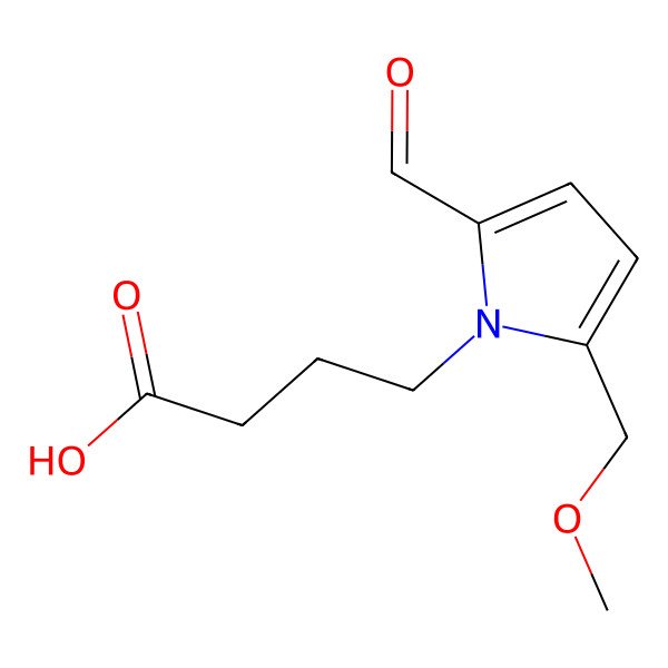 2D Structure of 4-[2-Formyl-5-(methoxymethyl)-1h-pyrrol-1-yl]butanoic acid