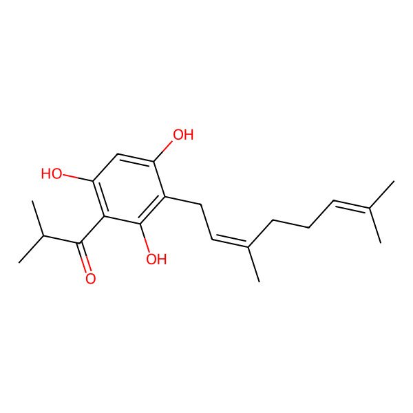 2D Structure of 2-Geranyl-4-isobutyrylphloroglucinol