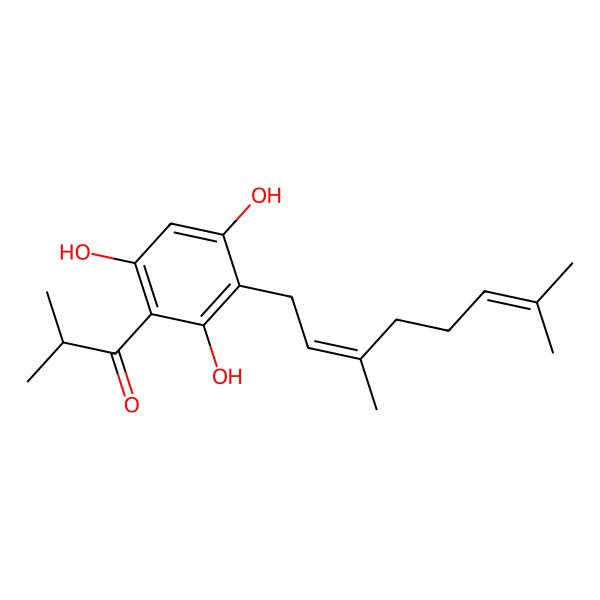 2D Structure of 2-Geranyl-4-isobutyrylphloroglucinol 2D Structure of 2-Geranyl-4-isobutyrylphloroglucinol