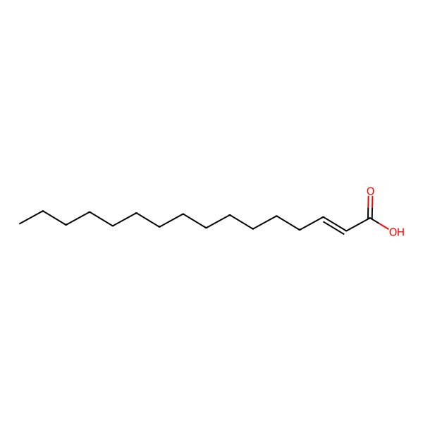 2D Structure of 2-Hexadecenoic acid