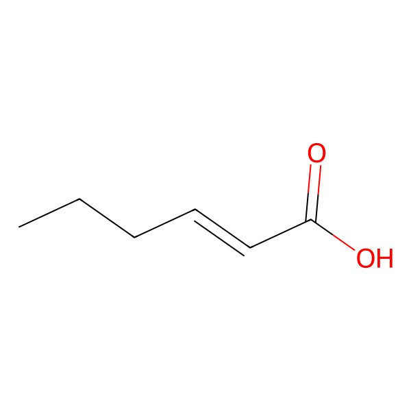 2D Structure of 2-Hexenoic acid, (2E)-