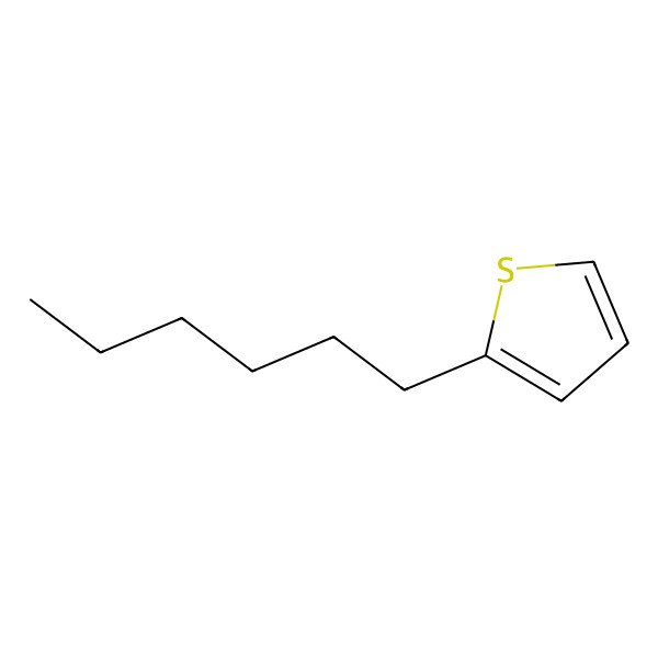 2D Structure of 2-Hexylthiophene