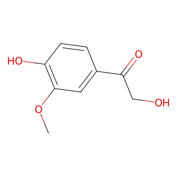 2D Structure of 2-Hydroxy-1-(4-hydroxy-3-methoxyphenyl)ethanone